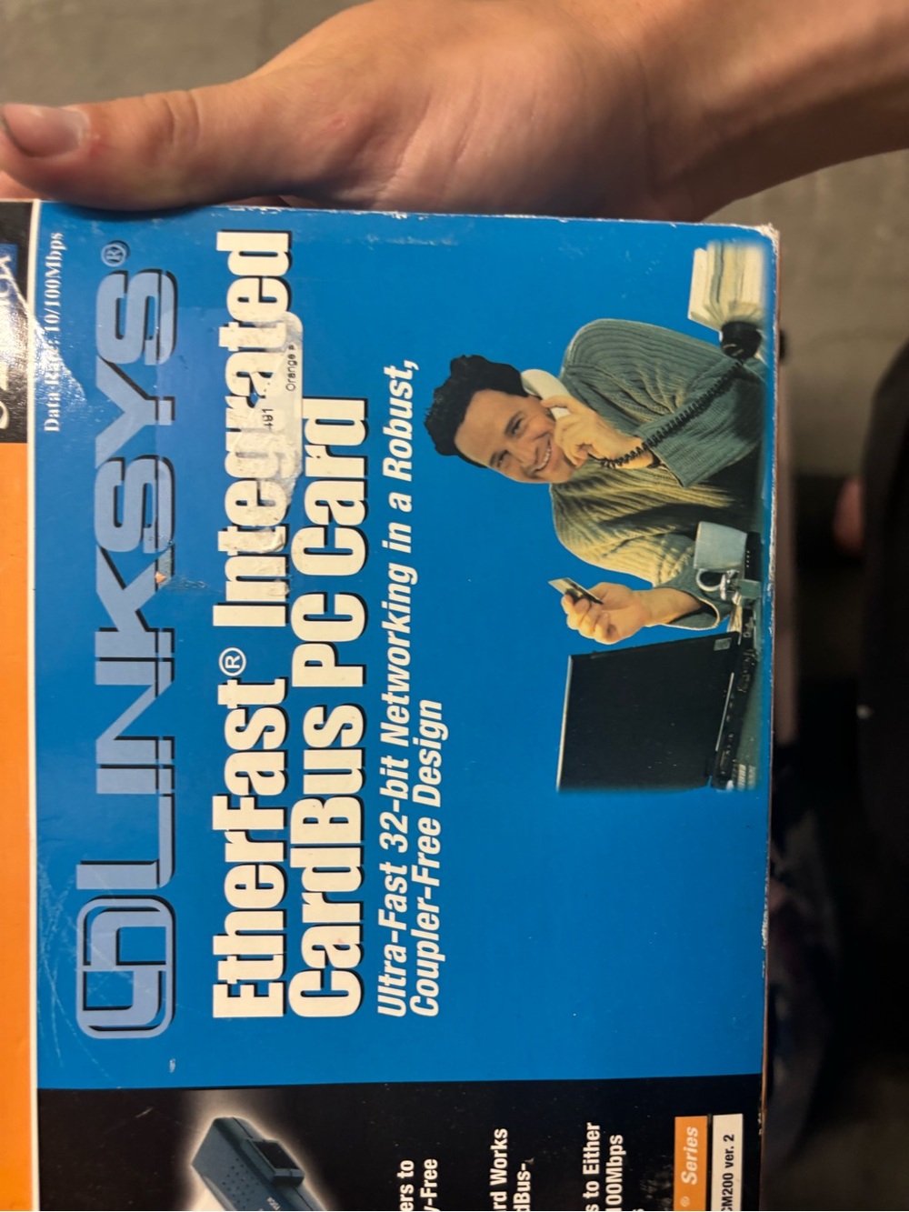 Link sys EtherFast PCM200 Ver. 2 CardBus PCMCIA LAN Card 10/100 RJ-45